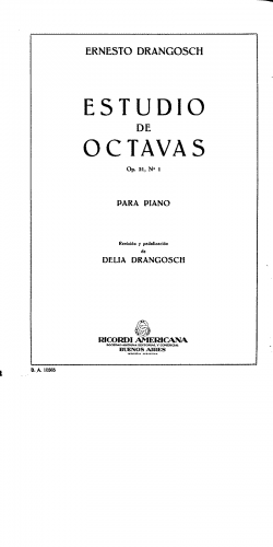Drangosch - Estudios, Op. 21 - No. 1 - Estudio de Octavas