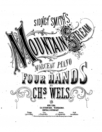 Smith - Mountain Stream, Op. 13 - For Piano 4 hands (Wels) - Score