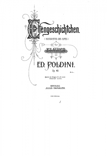 Poldini - Elfengeschichtchen - Score