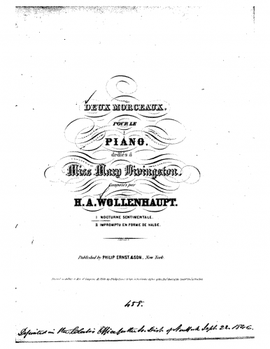 Wollenhaupt - 2 Morceaux - Score