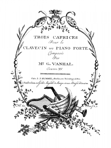 Vanhal - 3 Caprices, Op. 15 - Score