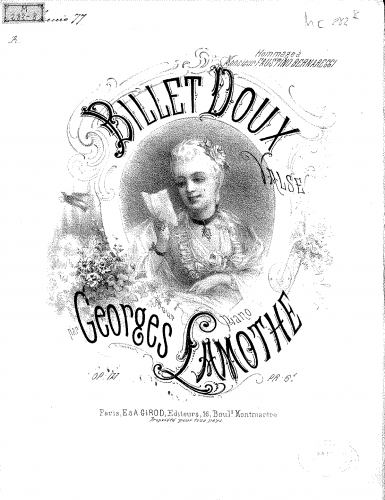 Lamothe - Billet doux - Score