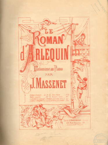 Massenet - Le roman d'Arlequin - Piano Score - Score