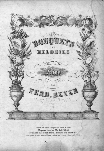 Beyer - Bouquet de Melodies - Piano Score Selections - 10. La Sonnambula (Bellini)