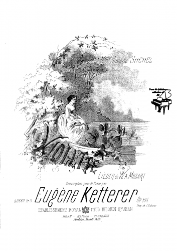 Ketterer - La violette, Lieder de Mozart - Score