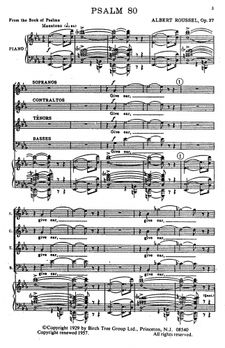 Roussel - Psalm 80, Op. 37 - Vocal Score