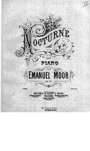 Moór - Nocturne, Op. 37 - Score