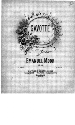 Moór - Gavotte, Op. 33 - Score