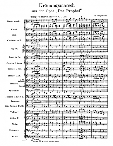 Meyerbeer - Le prophète - Coronation March (Act IV) - Score