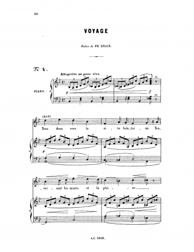 Bizet - Voyage - Score