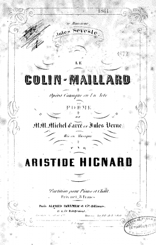 Hignard - Le colin-maillard - Vocal Score - Score