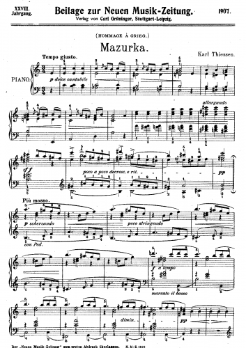 Thiessen - Mazurka - Score