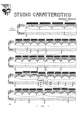 Martucci - Studio caratteristico - Score