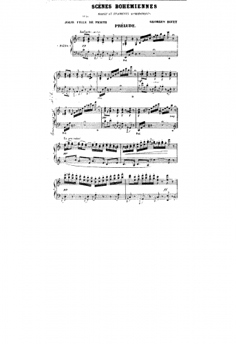 Bizet - La jolie fille de Perth - Ballet and Symphonic Fragments For Piano solo (Unknown) - Score