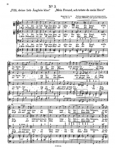 Schein - Filli, deine lieb Äuglein klar - Score