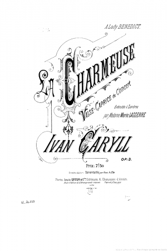 Caryll - La charmeuse, Valse-Caprice de concert Op. 3 - Score