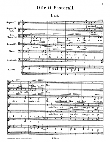 Schein - O Amarilli, schönste Zier - Score