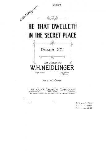 Neidlinger - Psalm XCI - Score
