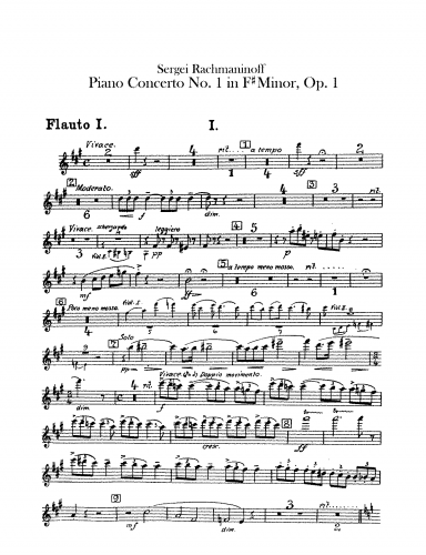 Rachmaninoff - Piano Concerto No. 1, Op. 1 - 1919 Version