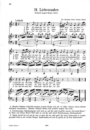 Schulz - Liebeszauber - Score