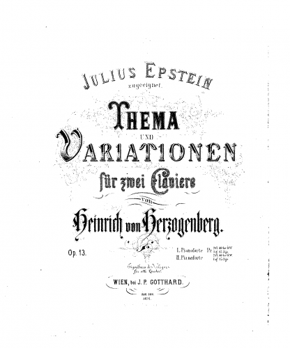 Herzogenberg - Thema und Variationen, Op. 13
