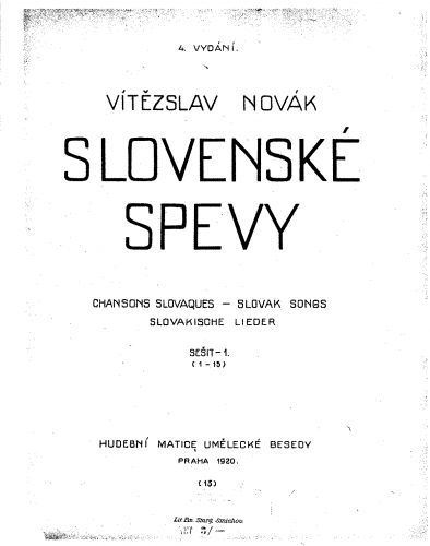Novák - Slovak Songs