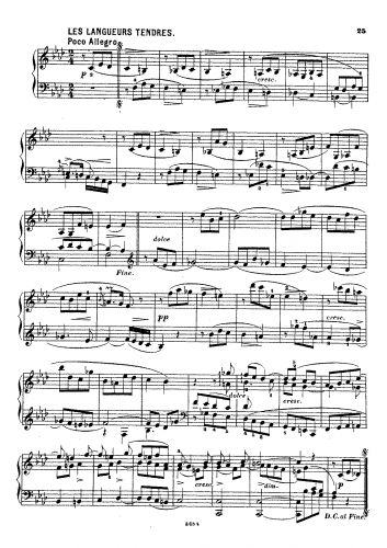 Bach - Les Langueurs tendres - Score