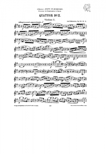 Rubinstein - String Quartet No. 8