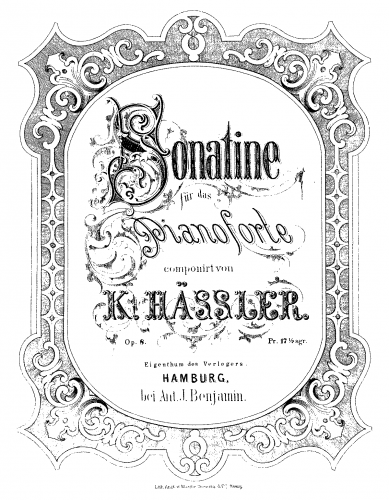 Hässler - Piano Sonatina - Score