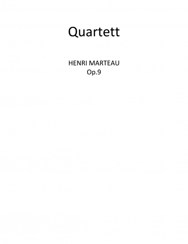 Marteau - String Quartet No. 2