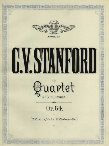 Stanford - String Quartet No. 3