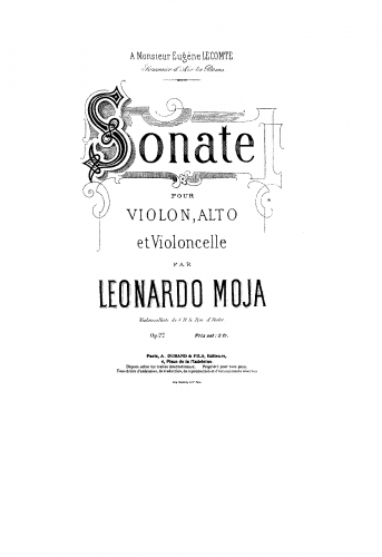 Moja - Sonata for Violin, Viola and Cello