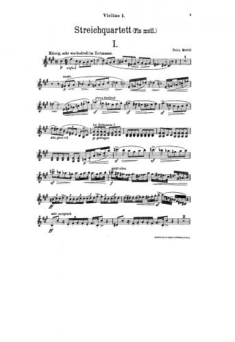 Mottl - String Quartet No. 1
