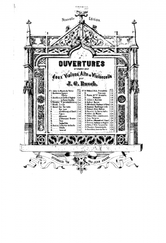Boieldieu - La dame blanche - Overture For String Quartet (Busch)