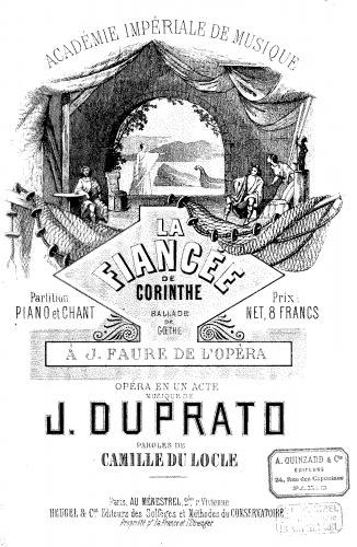 Duprato - La fiancée de Corinthe - Vocal Score - Score