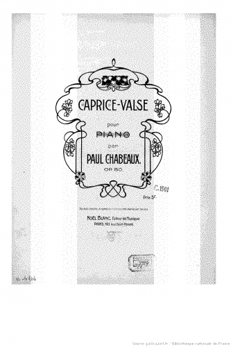 Chabeaux - Caprice-valse - Score