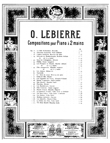 Lebierre - Un doux Sourire - Score