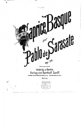 Sarasate - Caprice Basque Op. 24 - Score and Part