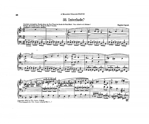 Gigout - Interlude in F major - Score
