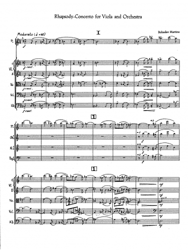 Martin? - Rhapsody-Concerto - Full Score - Complete Orchestral Score
