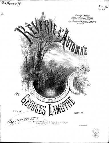 Lamothe - Rêverie d'automne - Score