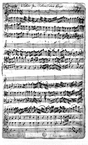 Pisendel - Violin Concerto in F major - Score