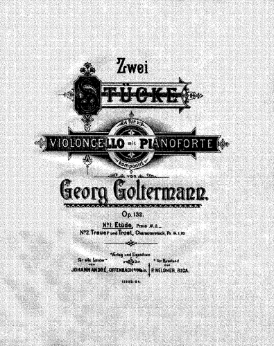 Goltermann - 2 Pieces for Cello and Piano, Op. 132 - Piano score and Cello part