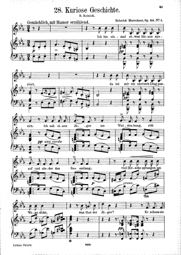 Marschner - Lieder, Op. 114 - No. 1. Kuriose Geschichte