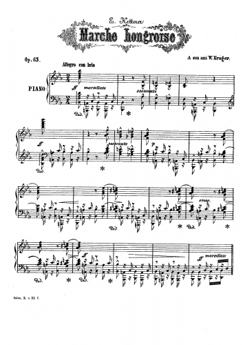 Ketterer - Marche hongroise, Op. 63 - Score