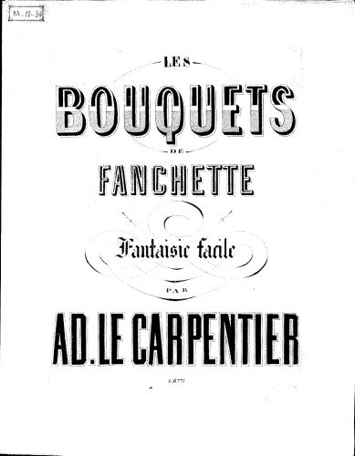 Le Carpentier - Les bouquets de Fanchette - Score