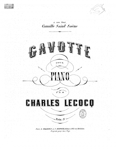 Lecocq - Gavotte - Score