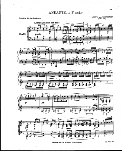 Beethoven - Andante favori - Score