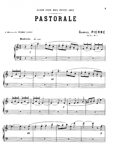 Pierné - Album Pour Mes Petits Amis, Op. 14 - Scores - Score