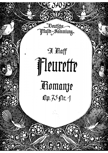 Raff - Suite de Morceaux - Piano Score Fleurette (No. 1) - Score
